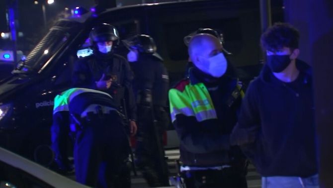 Un dels sets detinguts a la protesta per Hasél de Terrassa és membre de l'AUP. FOTO: 324.cat