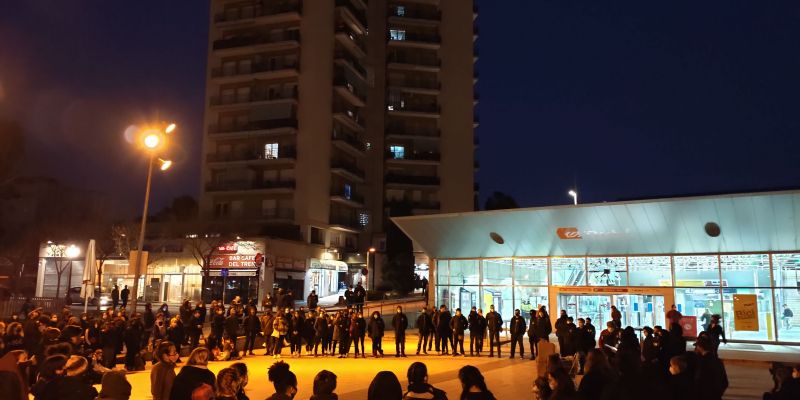 El parlament i l'inici de la marxa ha sigut a la plaça de la Nova Estació. FOTO: Redacció