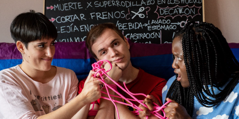 Imatge promocional de l'obra de teatre 'Los hombres blancos deben morir' Imatge promocional de l'obra de teatre 'Los hombres blancos deben morir'