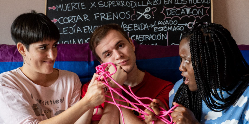 Imatge promocional de l'obra de teatre 'Los hombres blancos deben morir'