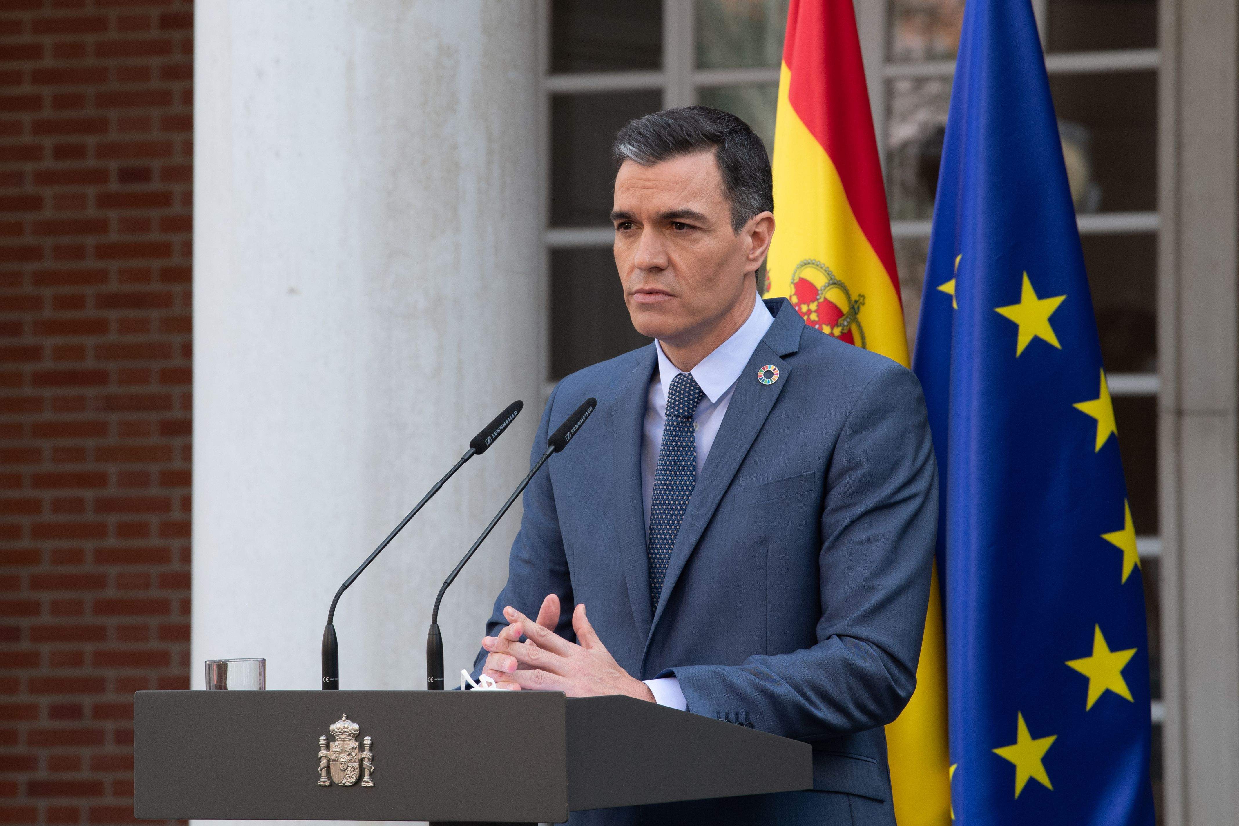 El president del govern espanyol, Pedro Sánchez, aquest dimarts. FOTO: ACN