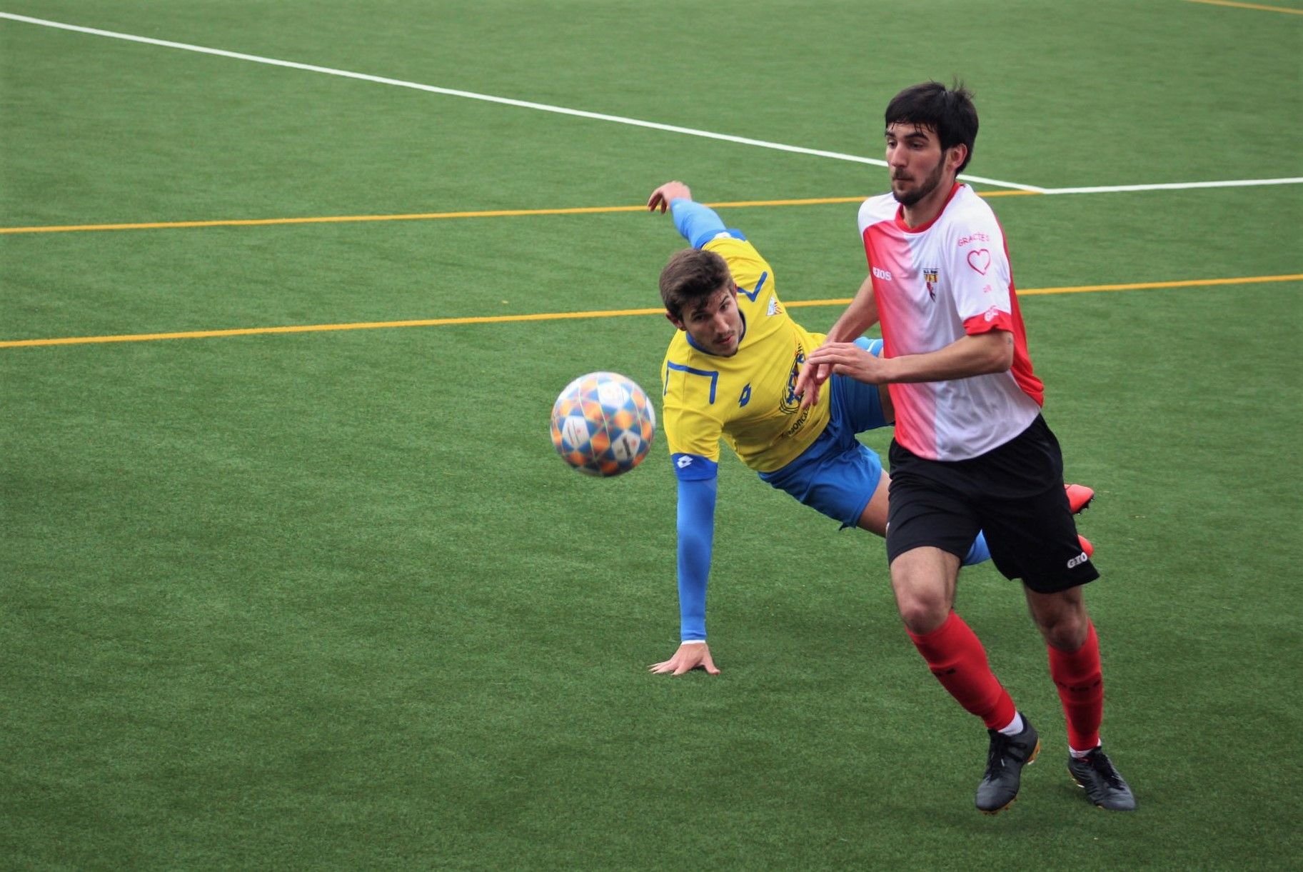 Taules entre la UE Rubí i Les Franqueses (1-1). FOTO: Andrea Martínez