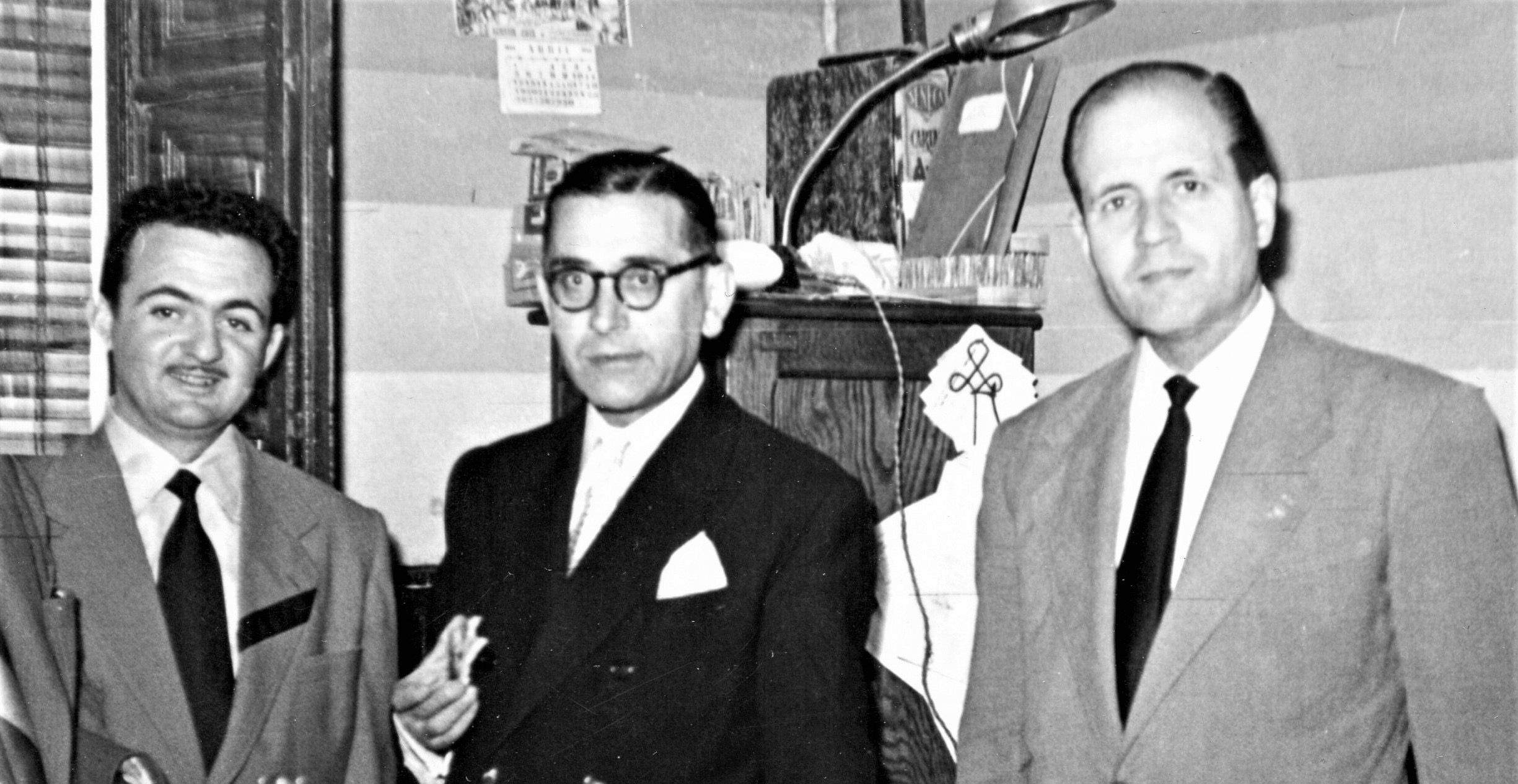 D'esquerra a dreta, Manuel Murillo, Ramon Farran i i Josep Fortino. FOTO: família Torra i Muñoz-Farran