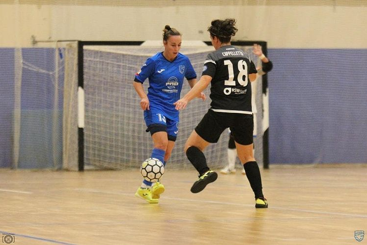 Nona durant un partit amb el Città di Falconara Nona durant un partit amb el Città di Falconara