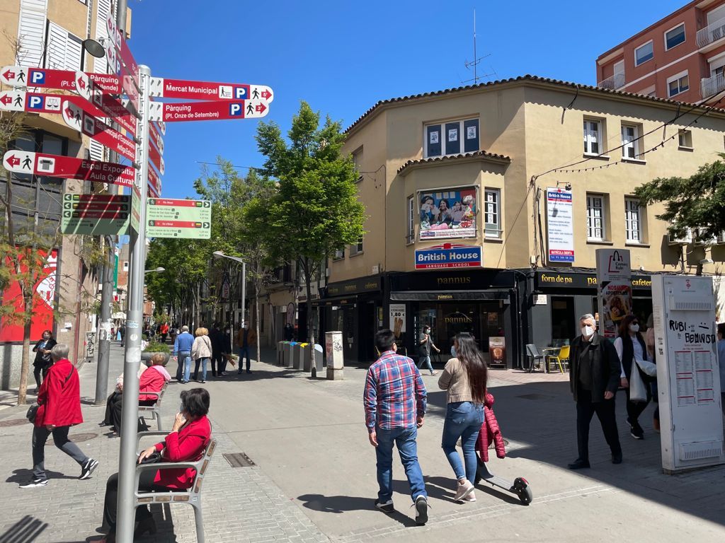 L'illa de vianants de Rubí. FOTO: NHS