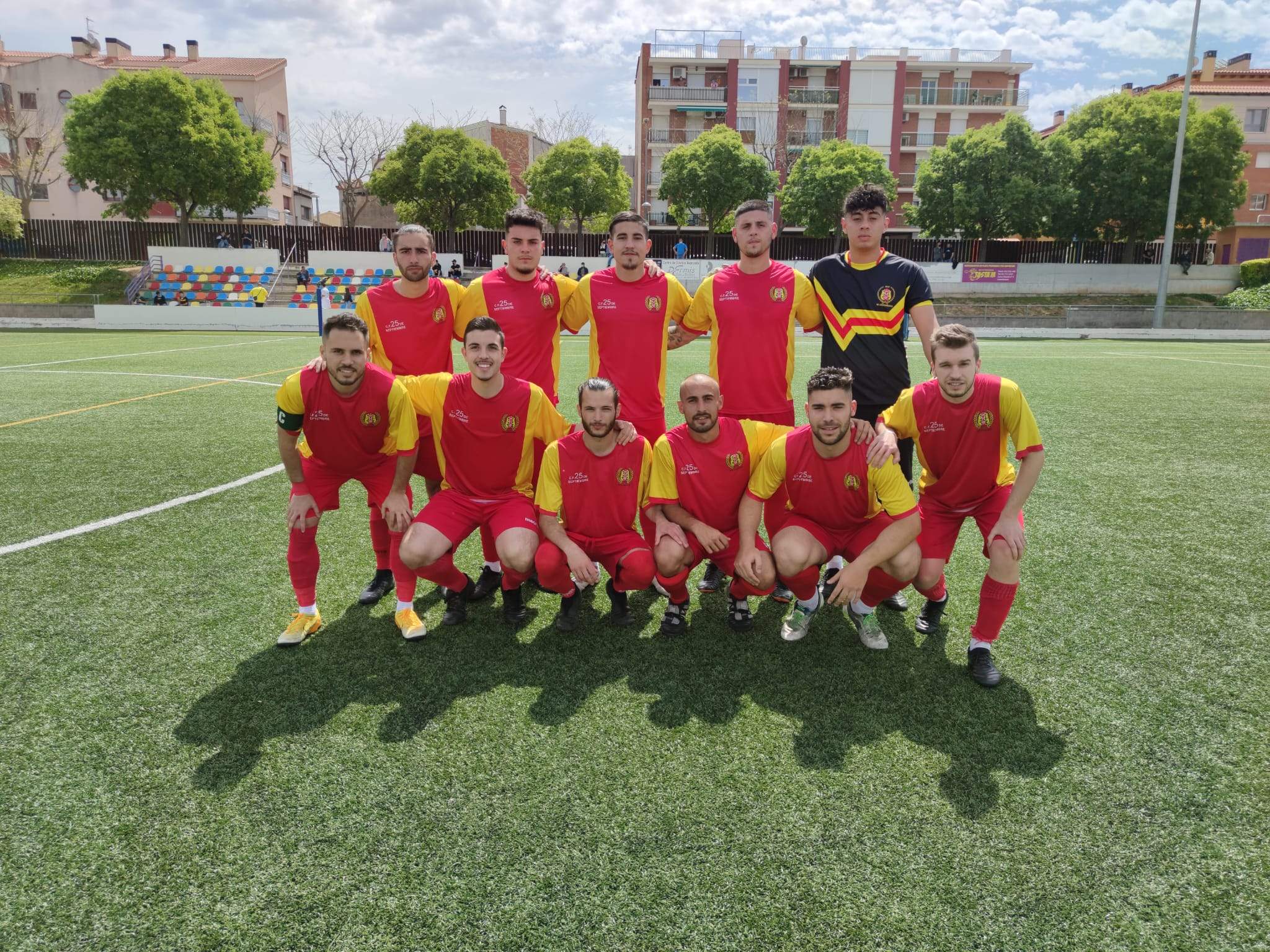 Debut amb victòria pel nou entrenador del Veinti, Alejandro García (0-1). FOTO: Cedida