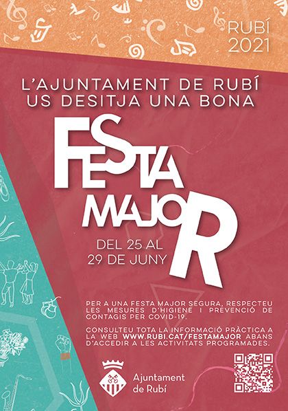 Cartell Festa Major de Rubí 2021 Cartell Festa Major de Rubí 2021
