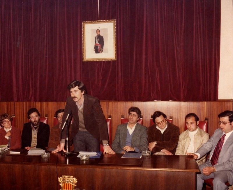 Presa possesió M. Llugany, 1979. FOTO: Arxiu del Grup de Col·laboradors del Museu de Rubí, d’autoria desconeguda (probablement Josep Maria Roset)