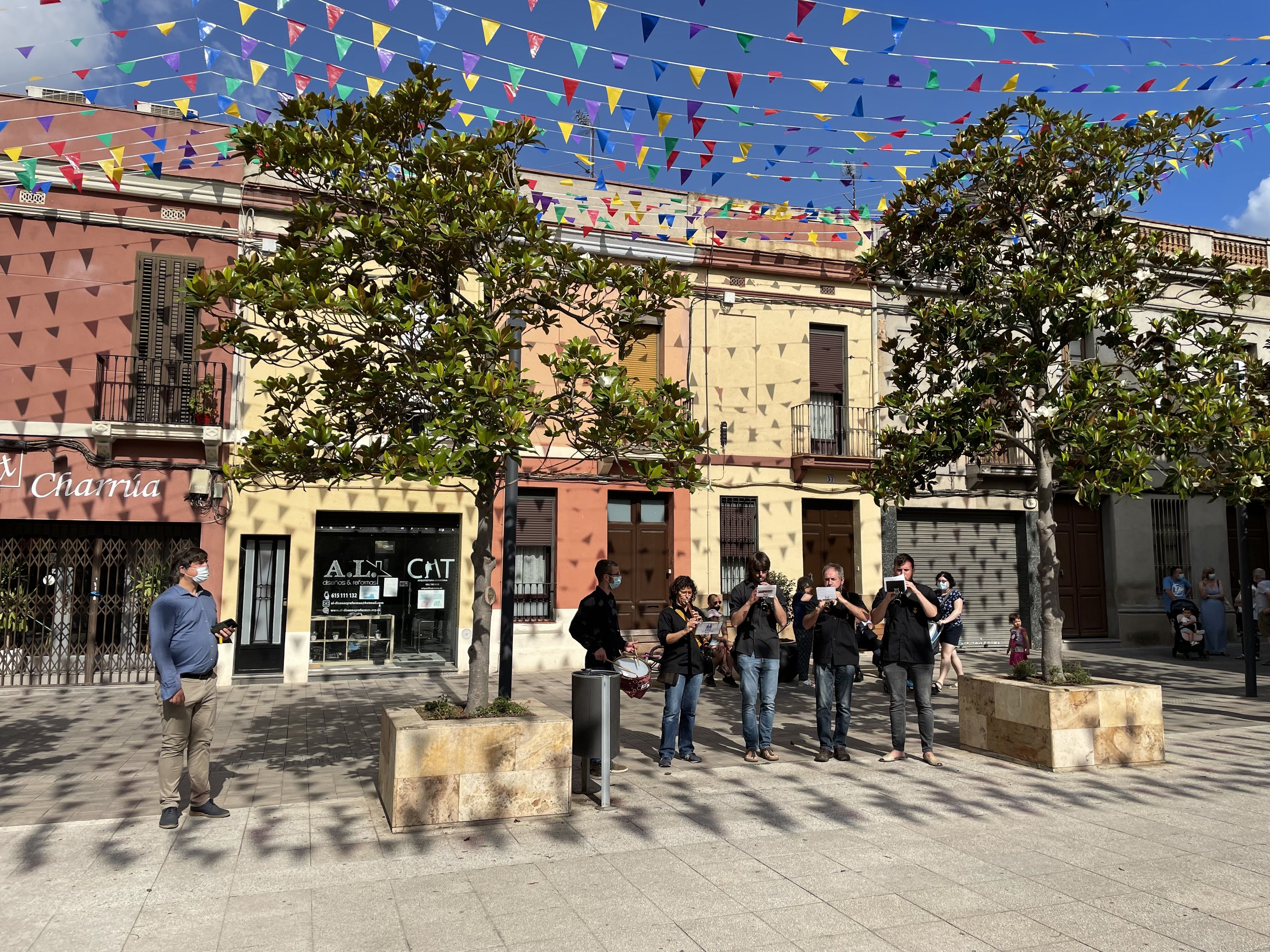 Els grallers de la colla de geganters de Rubí. FOTO: Núria Hueso