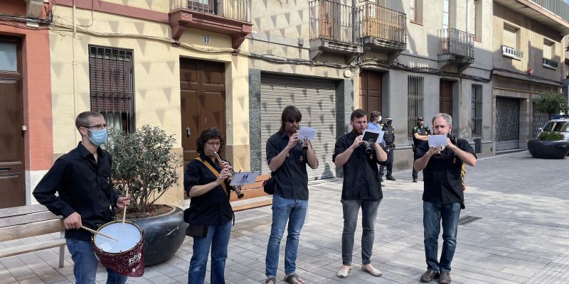 Els grallers de la colla de geganters de Rubí. FOTO: Núria Hueso