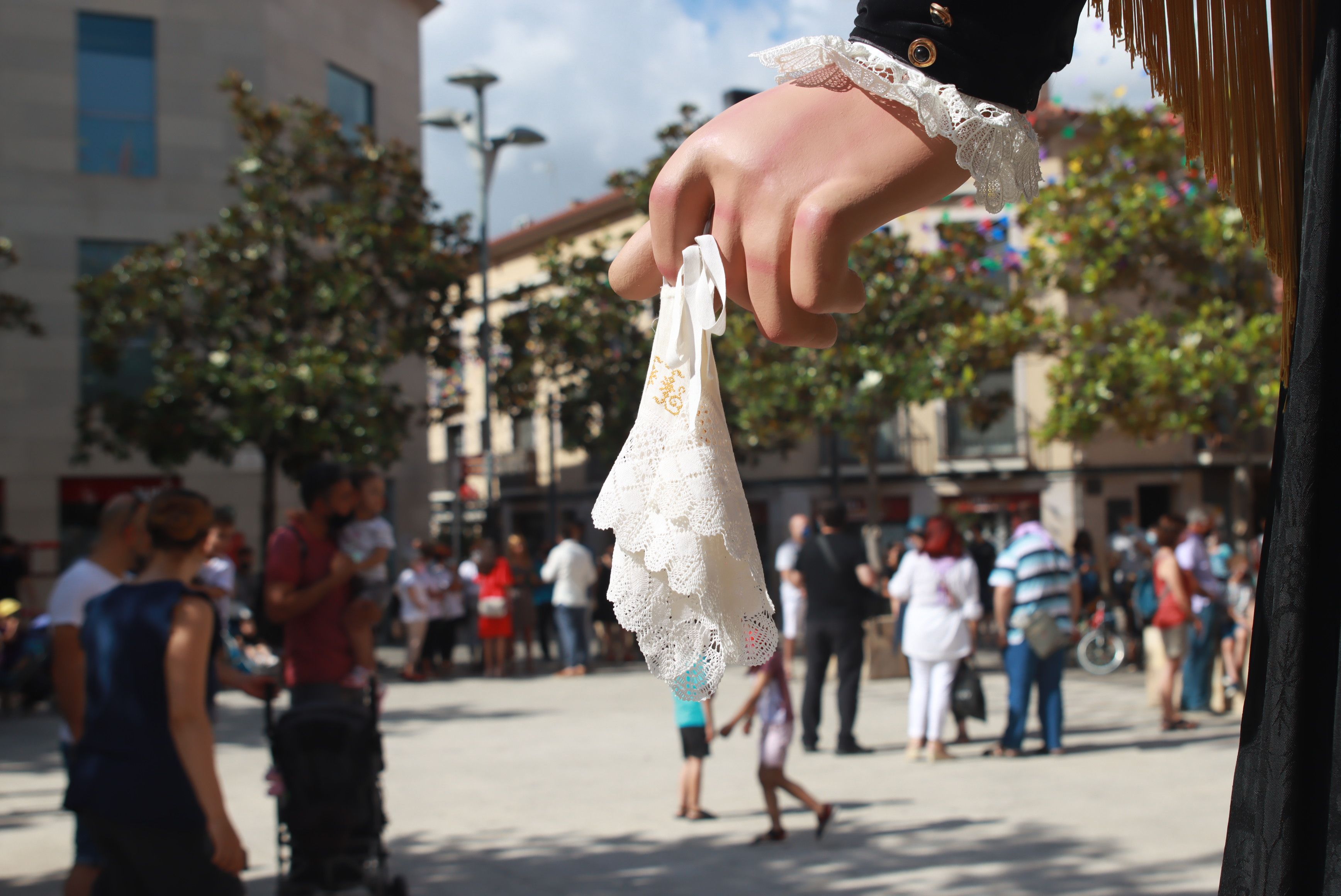 Despertada i plantada de gegants per Festa Major. FOTO: Josep Llamas