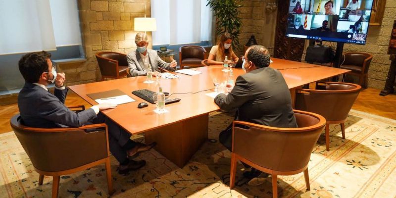 Reunió sobre les restriccions del Govern de la Generalitat. FOTO: ACN