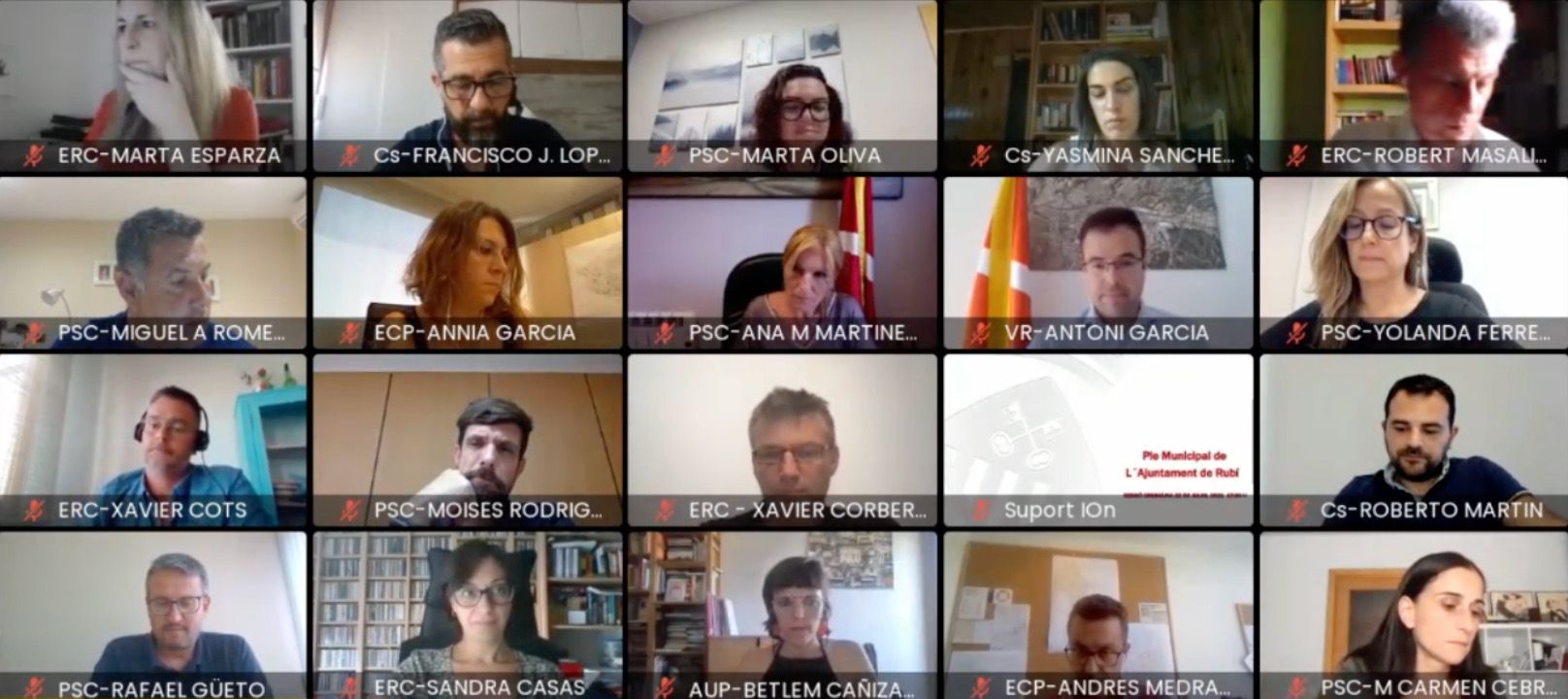 Ple municipal del mes de juliol de Rubí 
