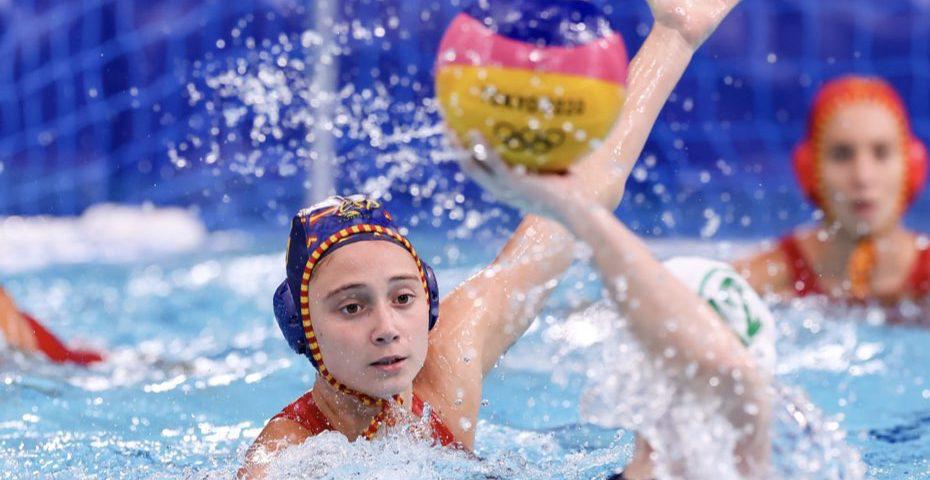 La waterpolista Elena Ruiz durant el Campionat d’Europa Juvenil. FOTO: CN Rubí