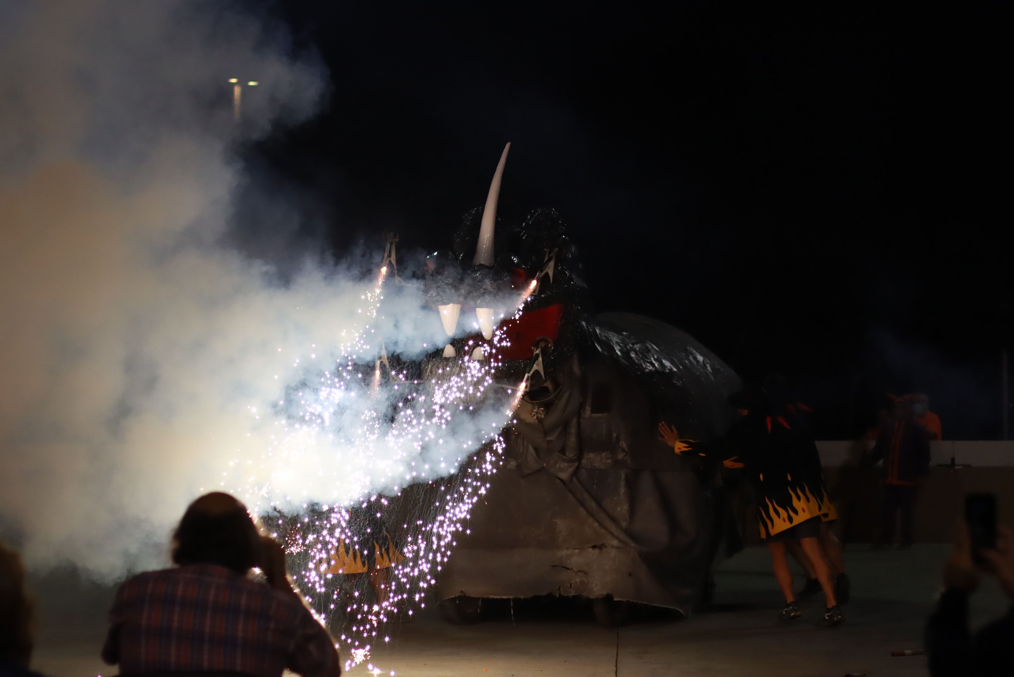 Les bèsties de foc i les colles de diables de Rubí donen el tret de sortida a la Festa Major Petita de Sant Roc. FOTO: Josep Llamas