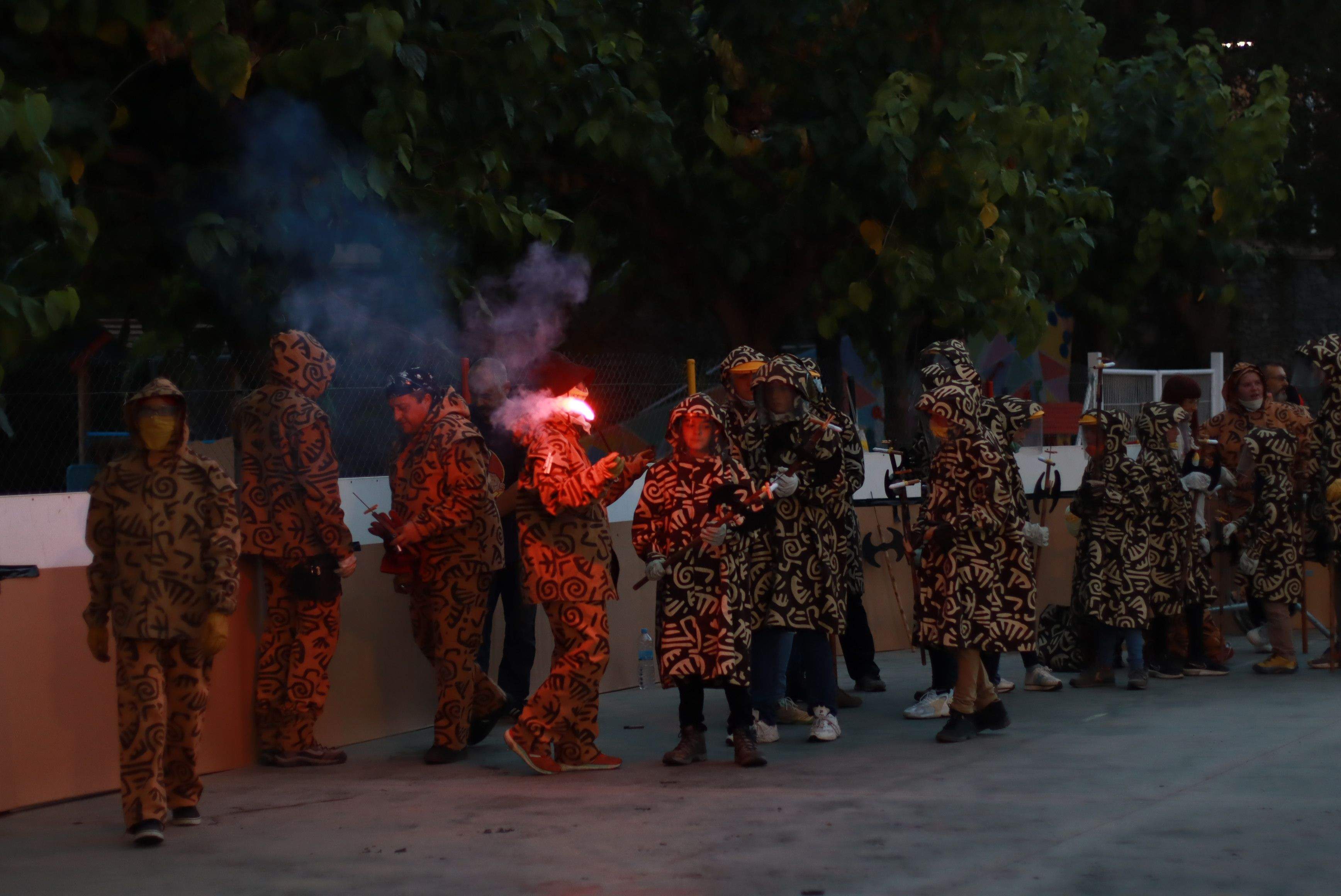 Moment del raval infantil amb la Colla de Diables de la Riera, la Colla de Diables Rubeo Diablorum i la Colla de Diables de Rubí. FOTO: Josep Llamas