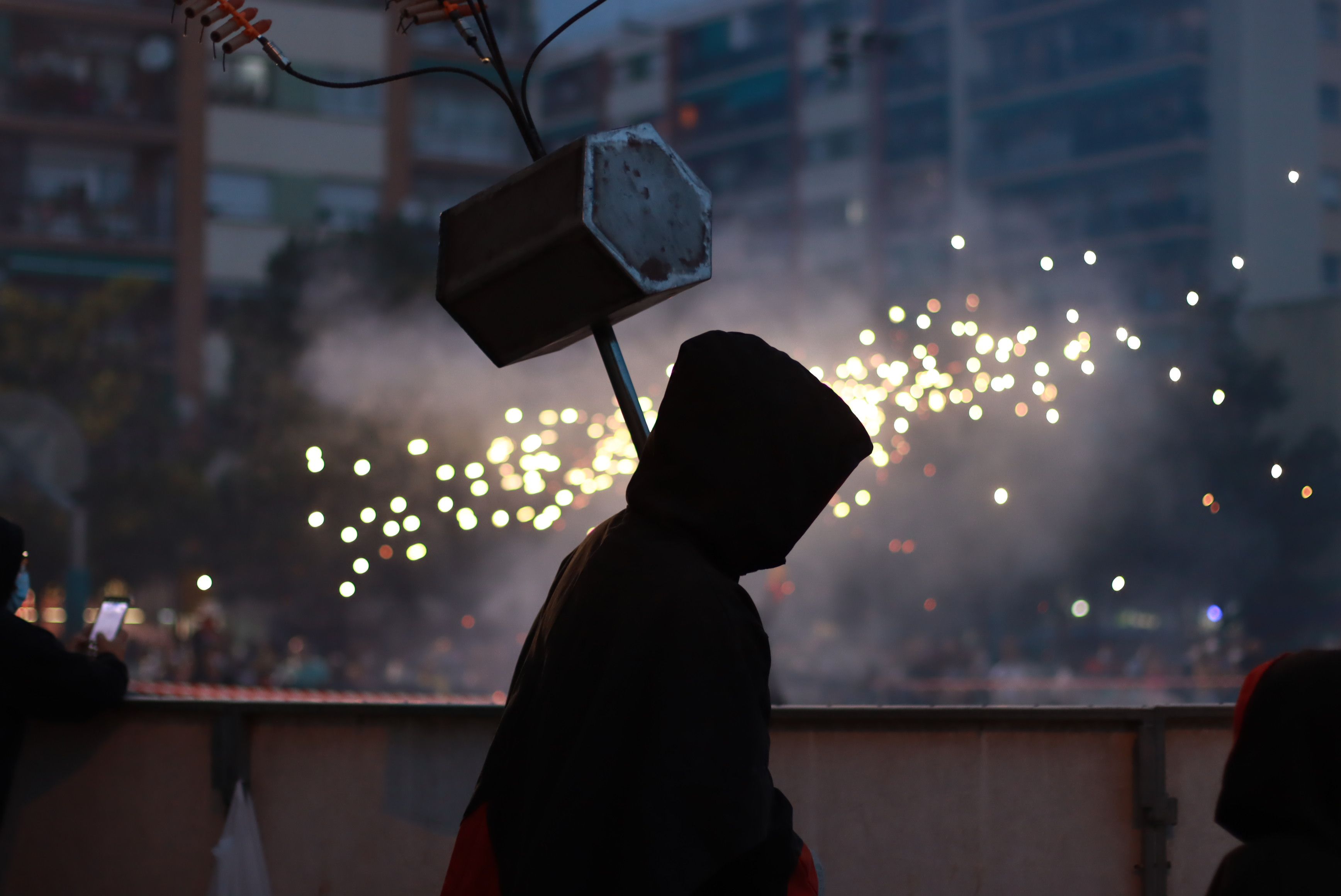 Moment del raval infantil amb la Colla de Diables de la Riera, la Colla de Diables Rubeo Diablorum i la Colla de Diables de Rubí. FOTO: Josep Llamas