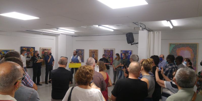 Moment de la inauguració de la nova exposició a l’Espai Cultural Francesc Alujas. FOTO: Cedida Moment de la inauguració de la nova exposició a l’Espai Cultural Francesc Alujas. FOTO: Cedida