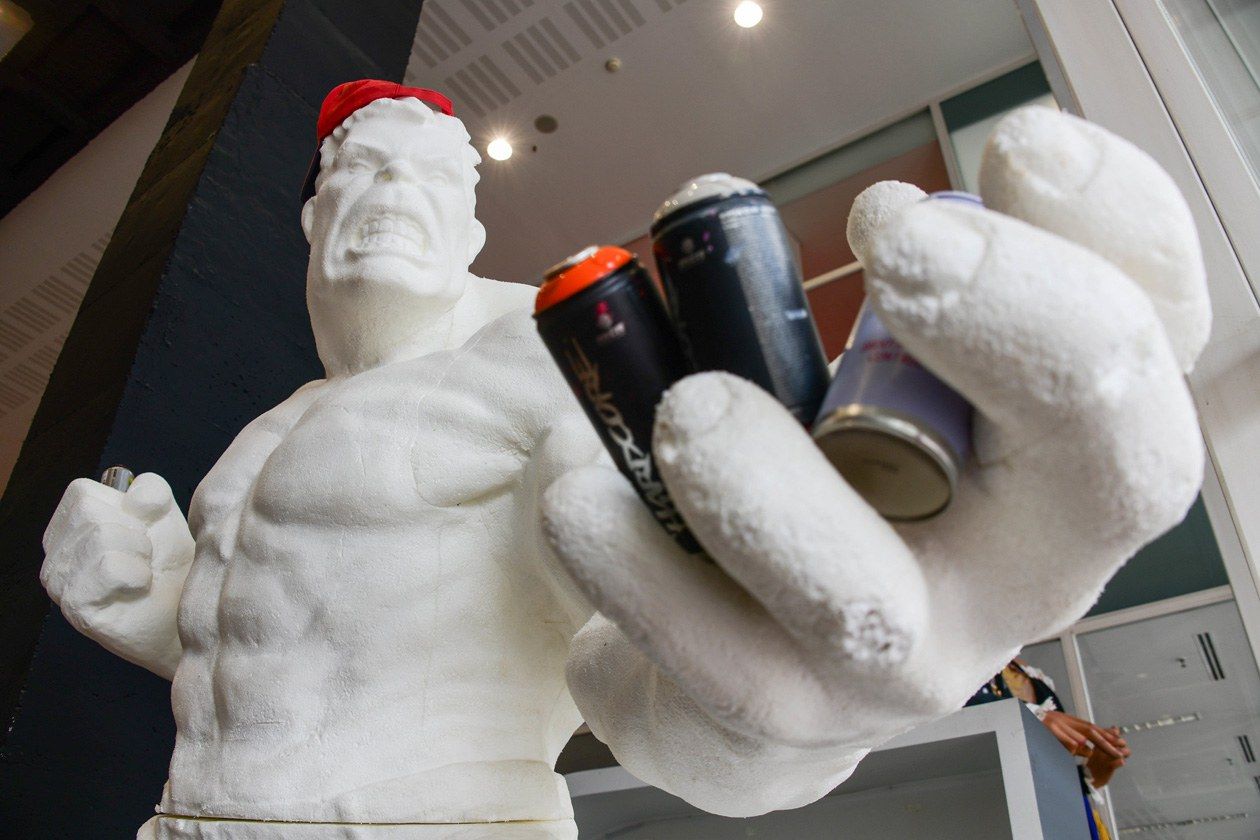 Exposicions de còmic, grafit i tatuatge organitzades per l’Associació Sant Galderic al vestíbul de la Biblioteca municipal. FOTO: Ajuntament de Rubí-Localpres