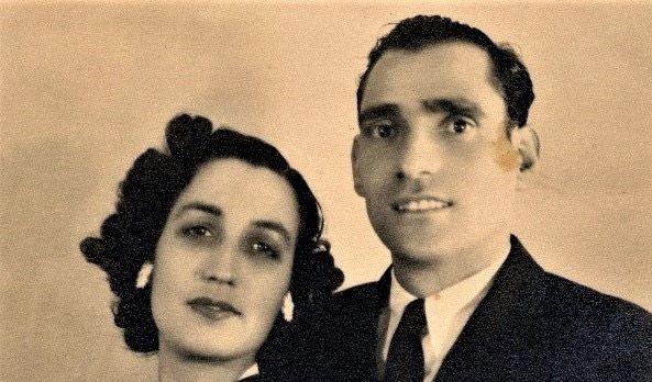 Joaquim Cardona amb la seva dona. FONT: Arxiu Municipal de Rubí, cedida per Jaume Cardona