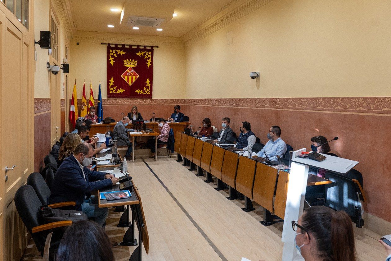 El ple municipal d'aquest dijous 28 d'octubre ha estat el primer presencial des de l'esclat de la Covid-19. FOTO: Ajuntament de Rubí-Localpres