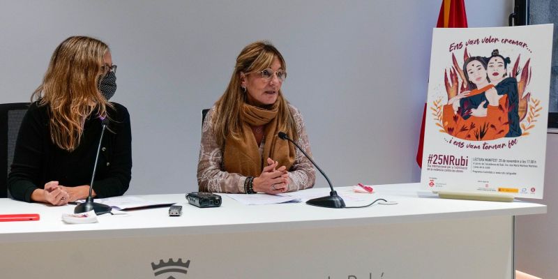 La regidora d’Igualtat i l’alcaldessa de la ciutat. FOTO : Ajuntament de Rubí – Localpres
