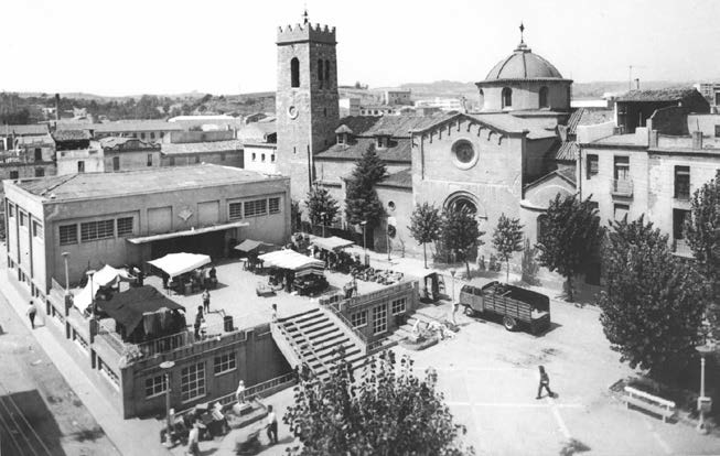 El Mercat de Rubí en el segle passat, quan estava situat a la plaça Dr. Guardiet. Fotos Arxiu