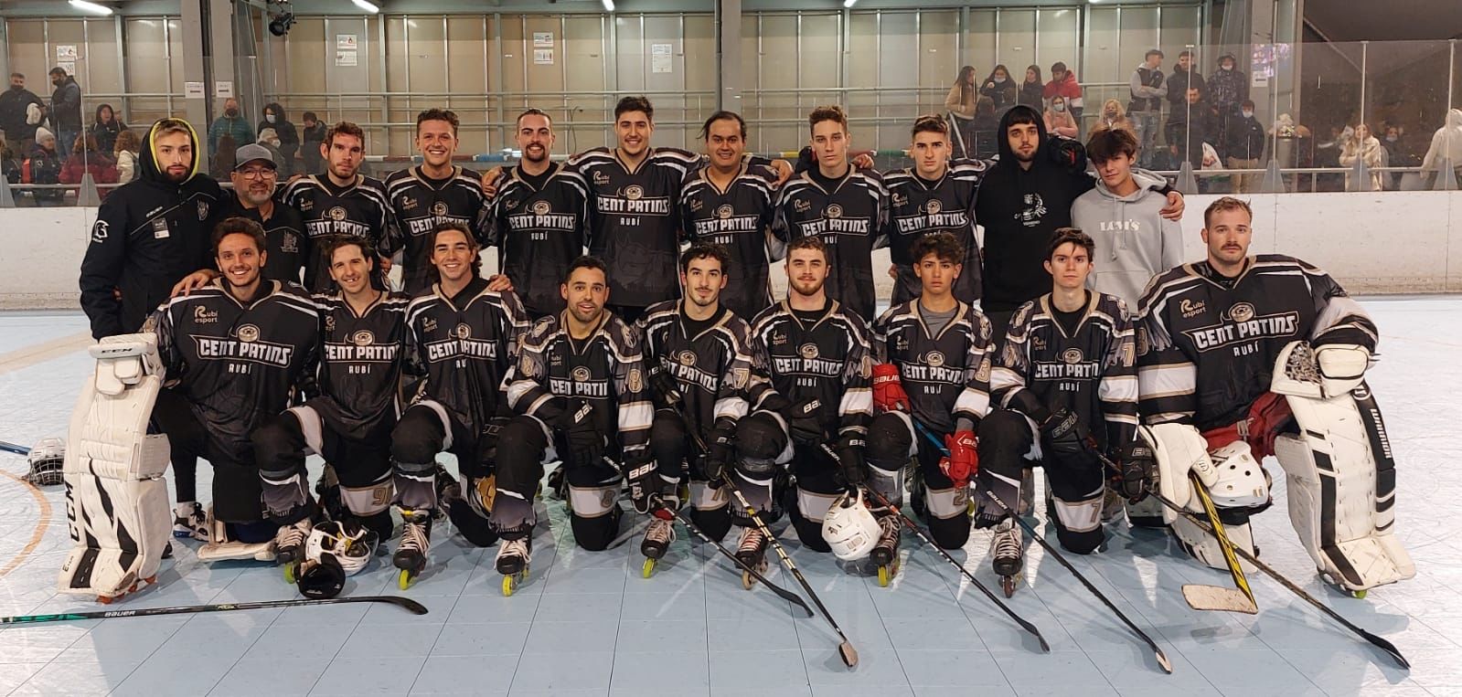 L'equip masculí d'hoquei línia del Cent Patins. FOTO: Cedida
