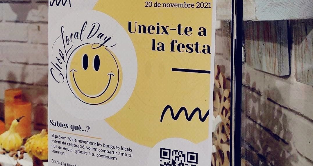 Aparador d'una botiga que participarà aquest dissabte 20 de novembre en la iniciativa Shop Local Day. FOTO: Cedida
