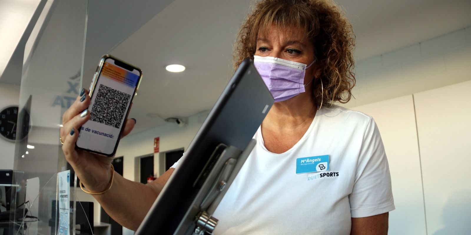 Primer dia de requeriment del passaport Covid a gimnasos. FOTO: ACN