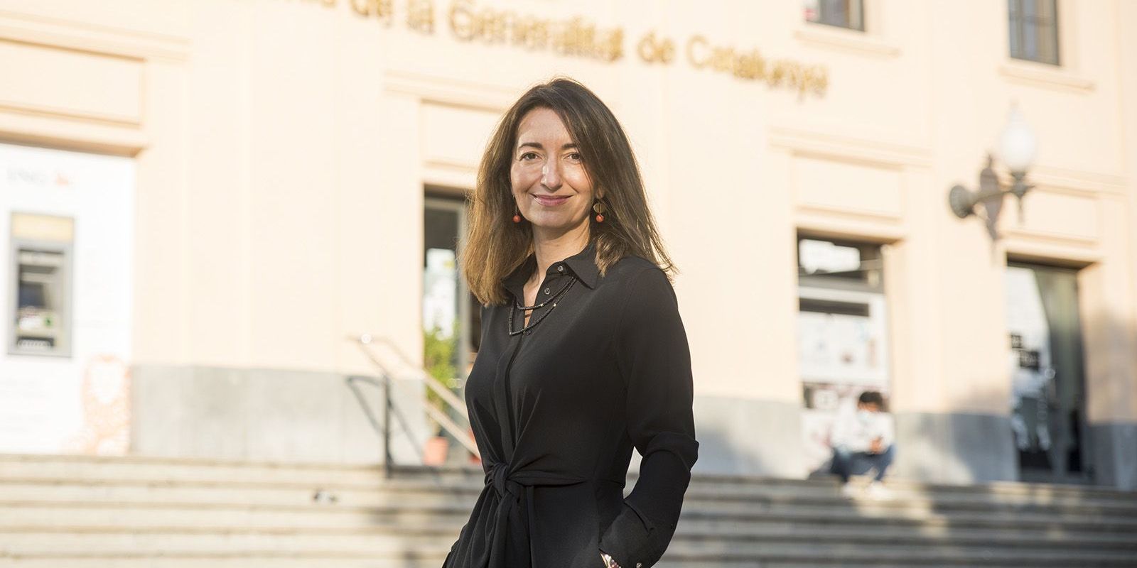 Marta Subirà, presidenta d'FGC a l'estació de Sant Cugat FOTO: Bernat Millet