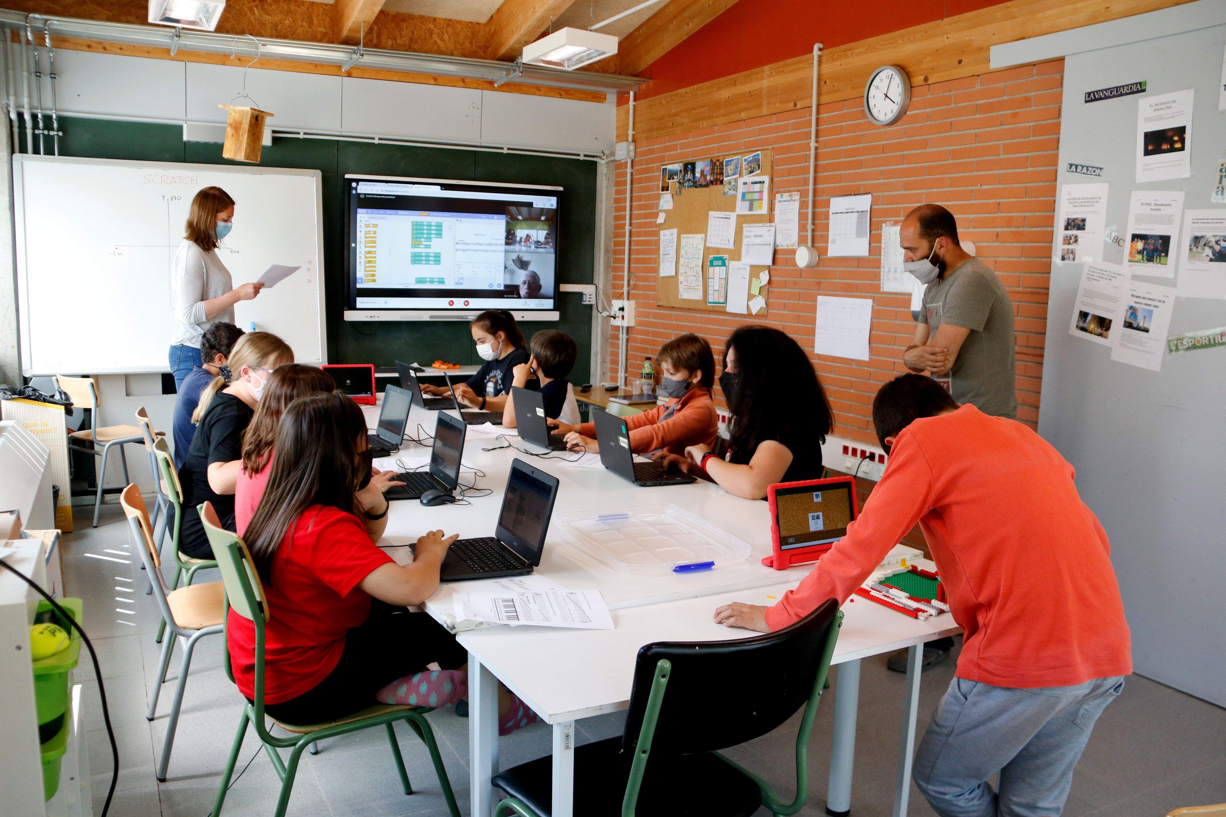 Alumnes en una classe d'una escola catalana. FOTO: Gemma Aleman (ACN)