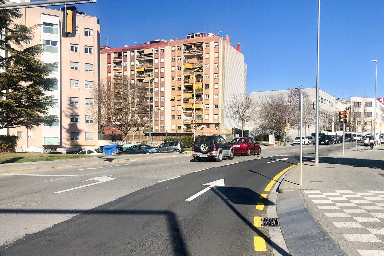 Una de les actuacions d'asfaltatge al carrer Edison. FOTO: Ajuntament de Rubí – Localpres