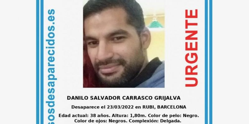 Cartell de Danilo Salvador a SOS Desaparecidos