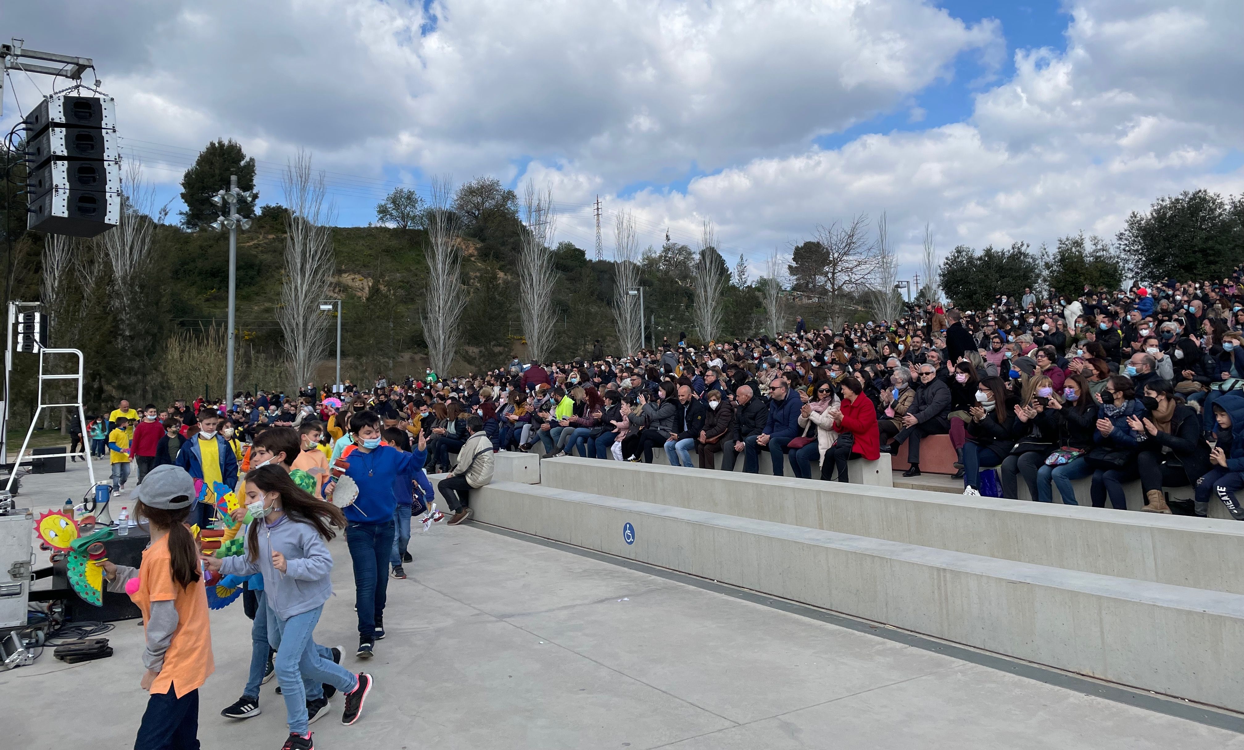 Vuitena edició de la cantata escolar a l'amfiteatre del Castell. FOTO: NHS