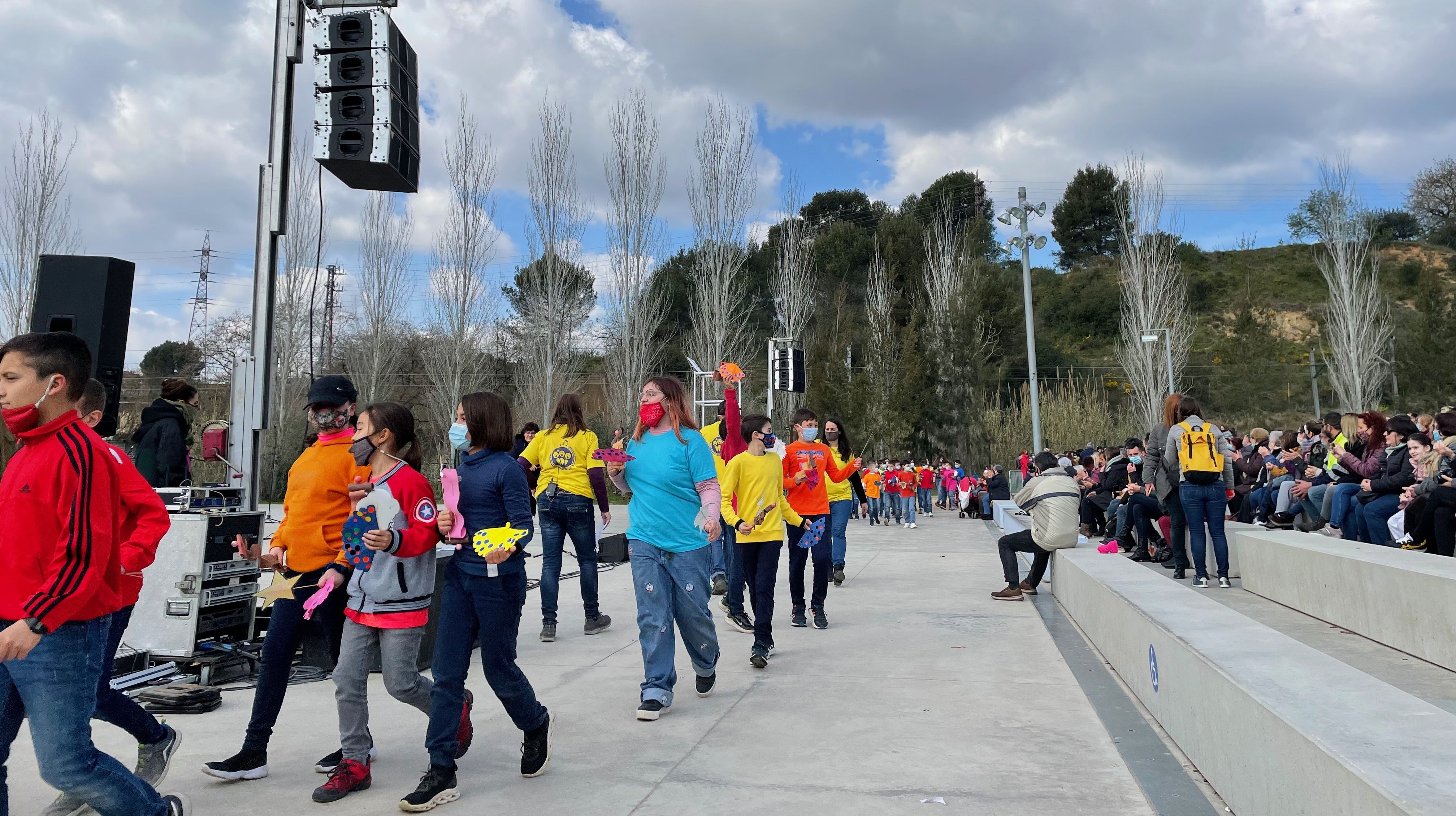 Vuitena edició de la cantata escolar a l'amfiteatre del Castell. FOTO: NHS