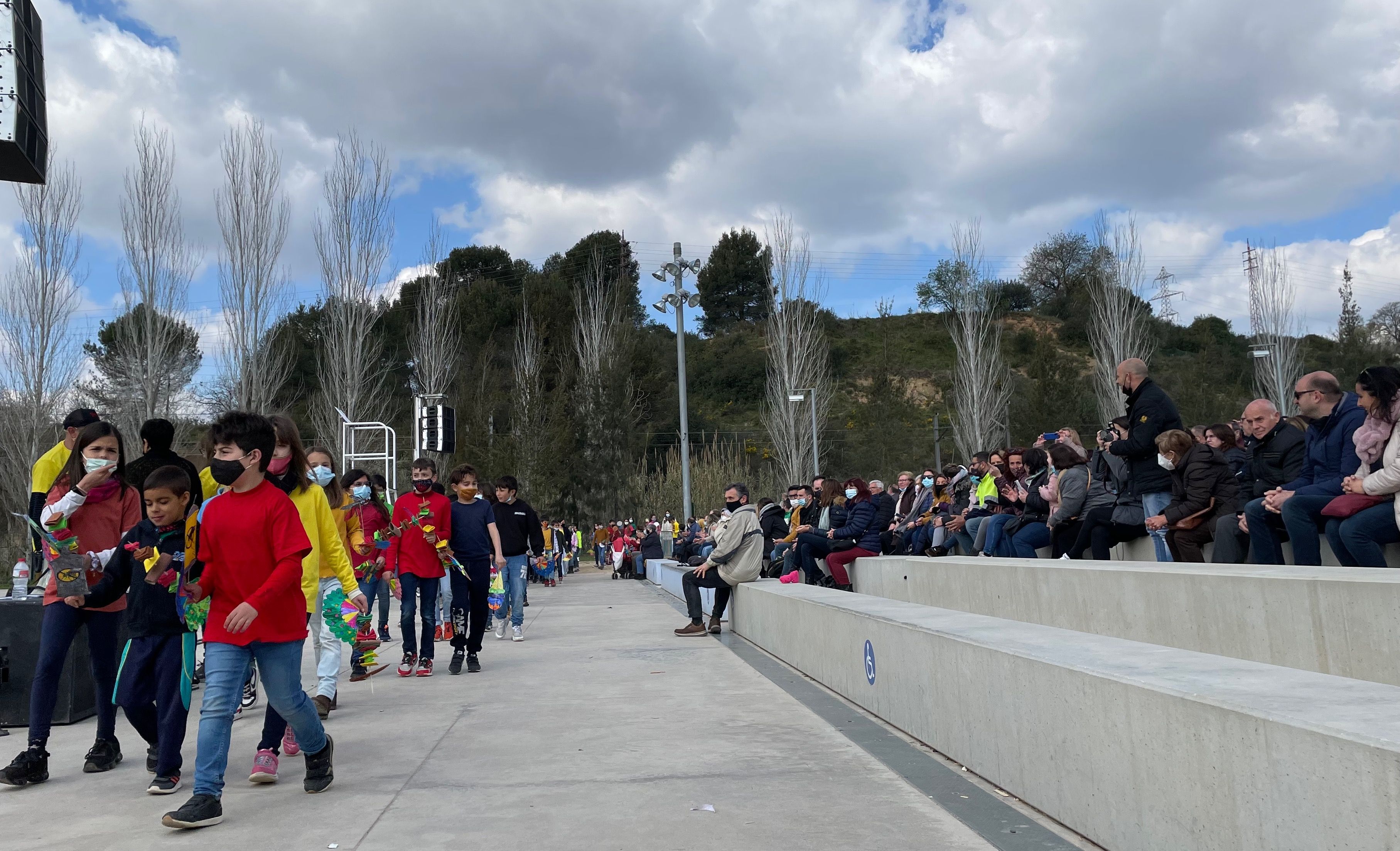 Vuitena edició de la cantata escolar a l'amfiteatre del Castell. FOTO: NHS