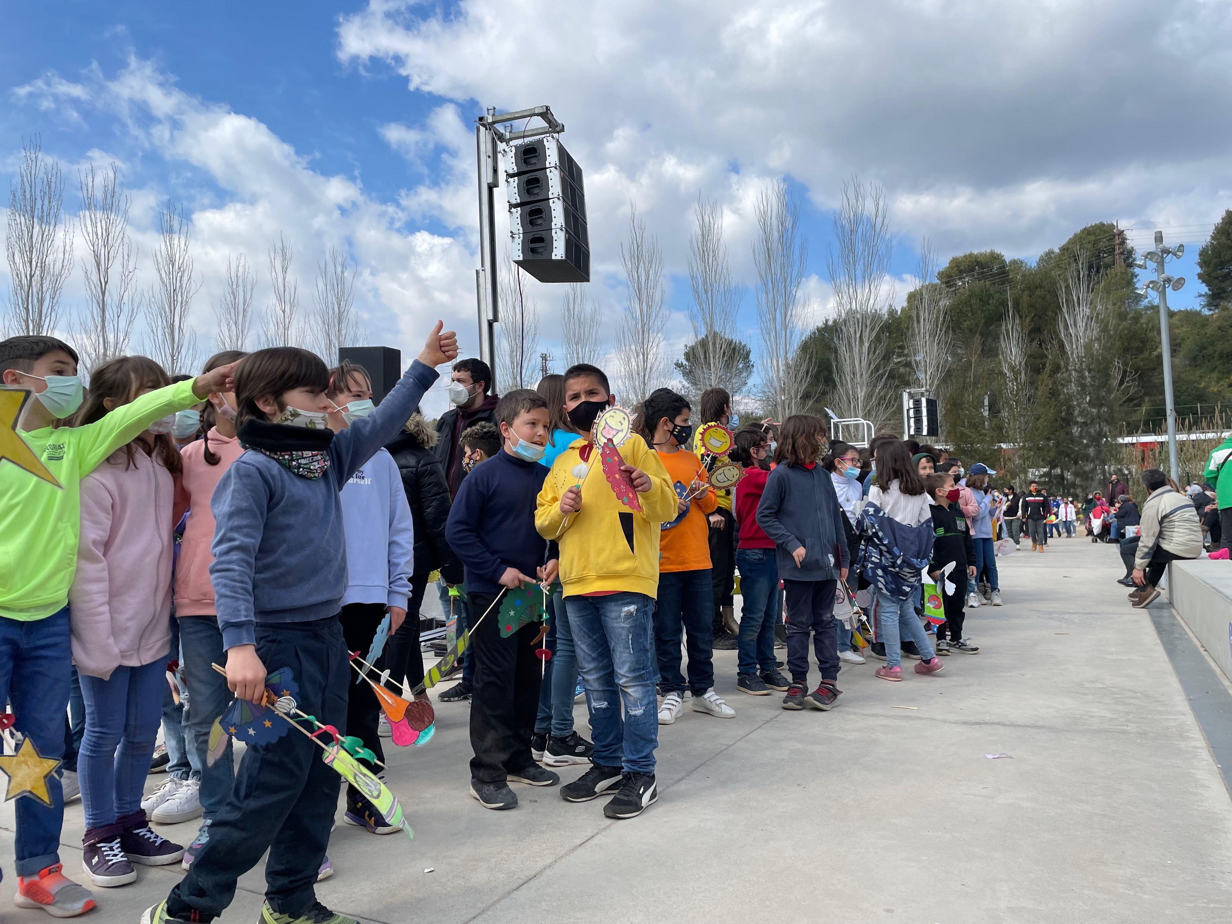 Vuitena edició de la cantata escolar a l'amfiteatre del Castell. FOTO: NHS