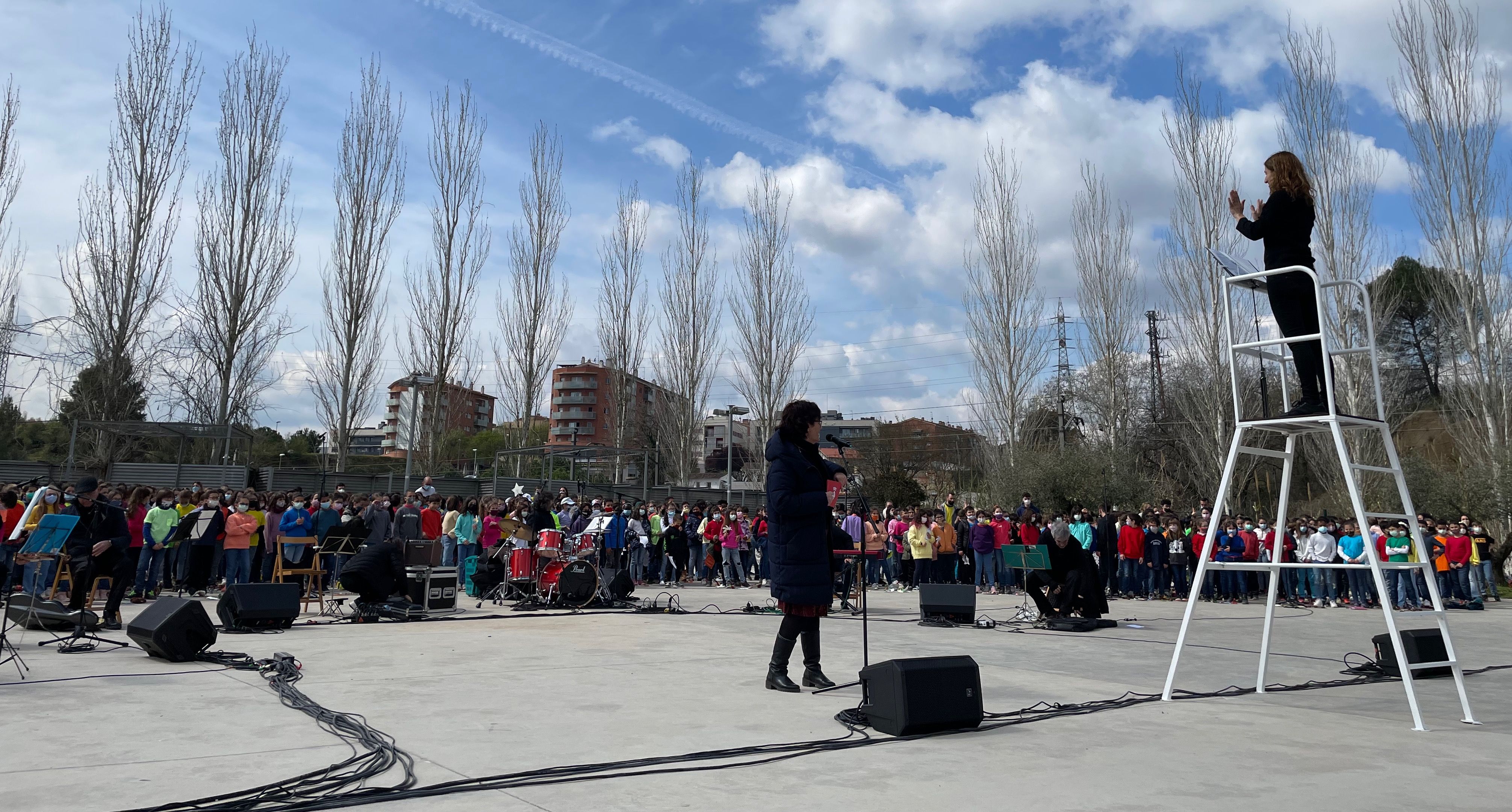 Vuitena edició de la cantata escolar a l'amfiteatre del Castell. FOTO: NHS