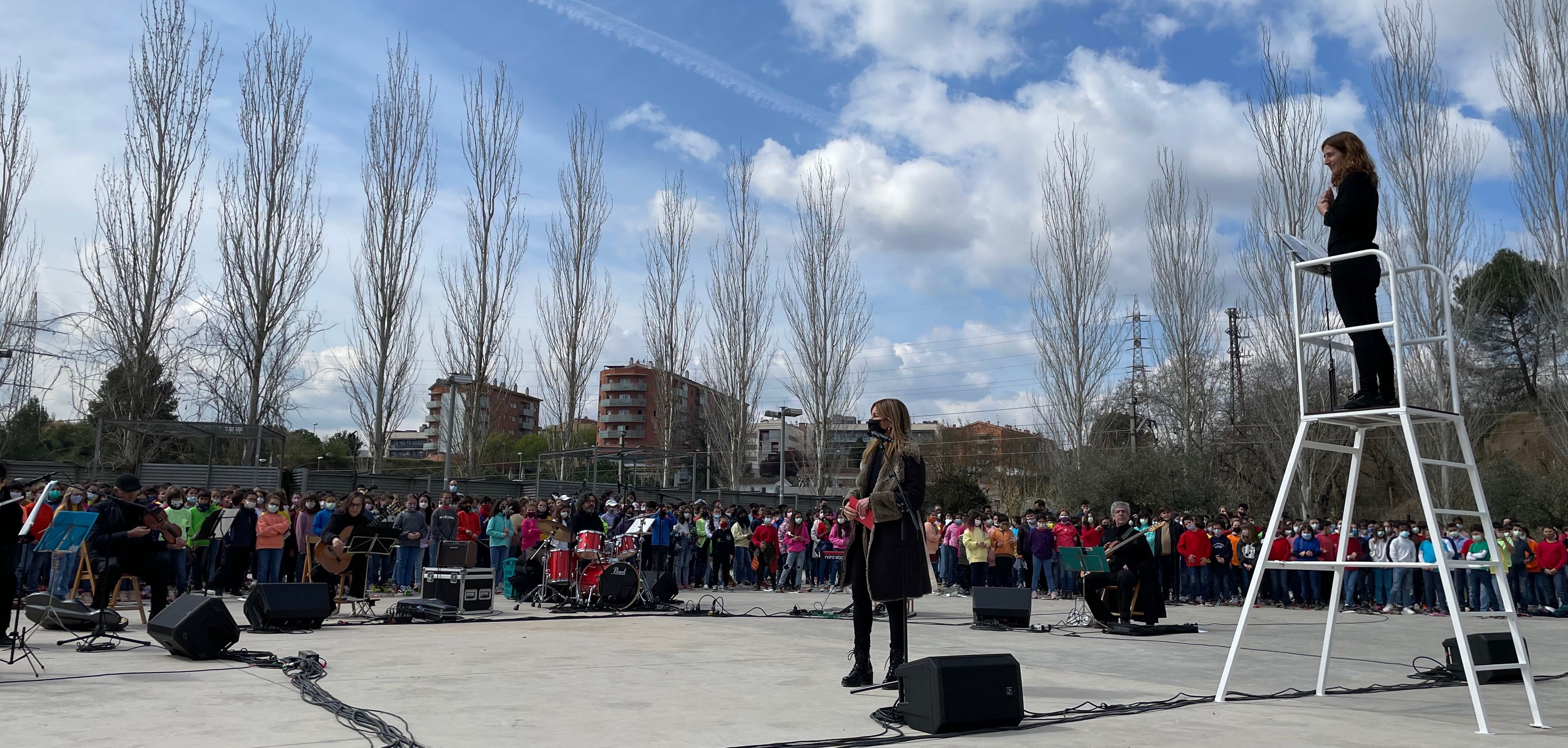 Vuitena edició de la cantata escolar a l'amfiteatre del Castell. FOTO: NHS