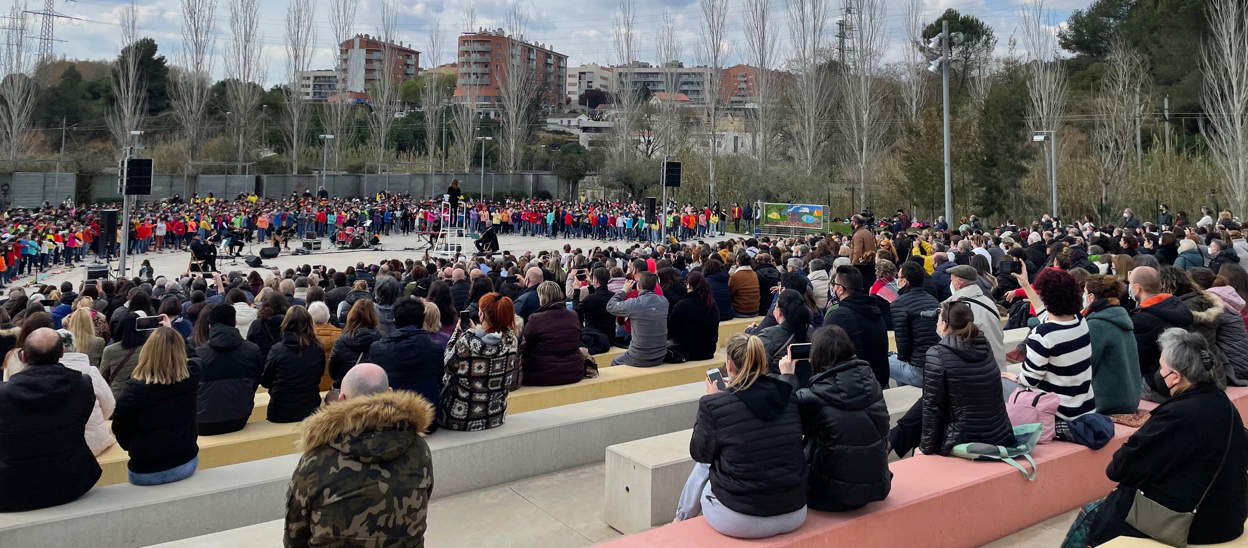 Vuitena edició de la cantata escolar a l'amfiteatre del Castell. FOTO: NHS