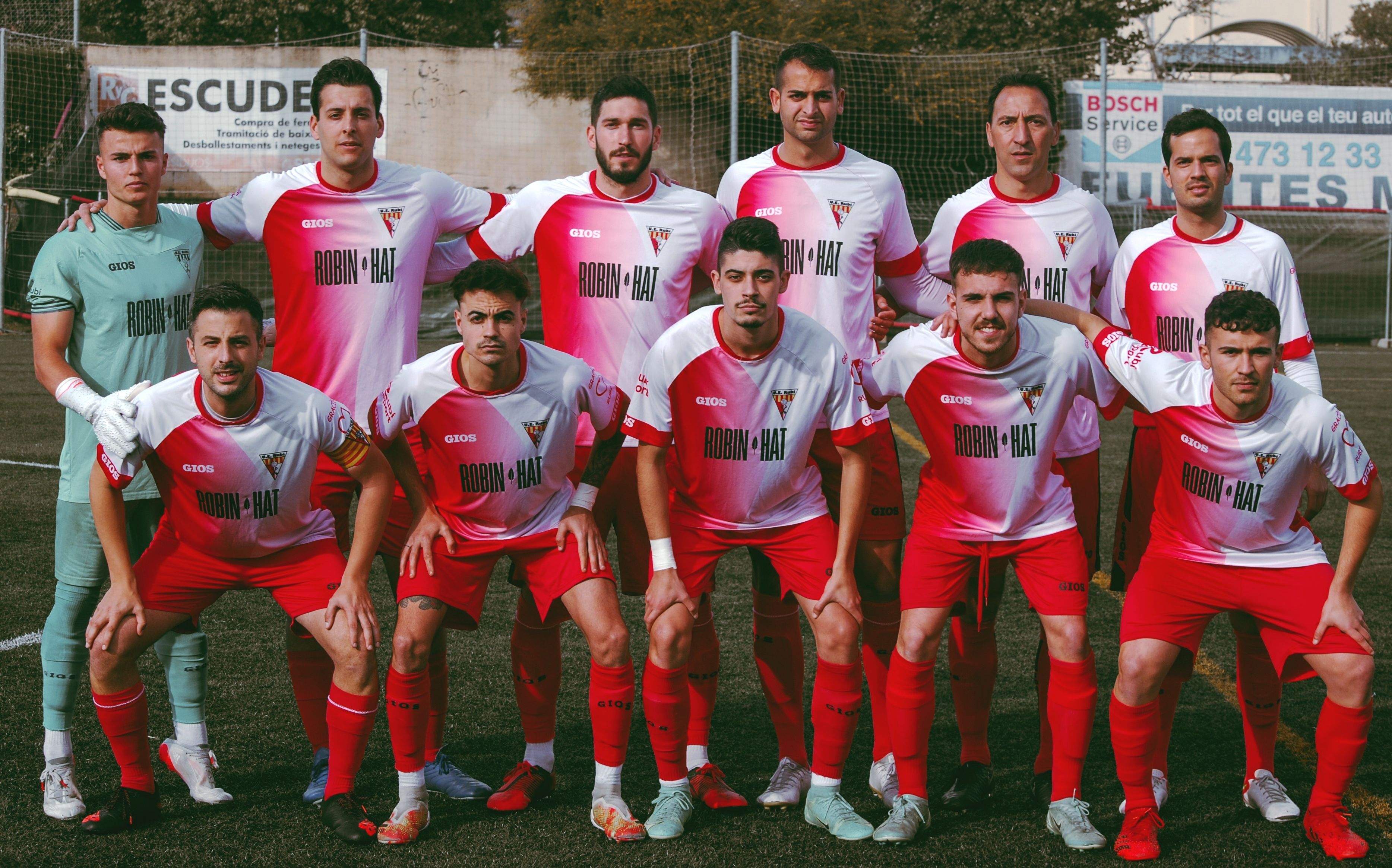 Onze inicial de la UE Rubí en el camp del Sant Just. FOTO: Cedida