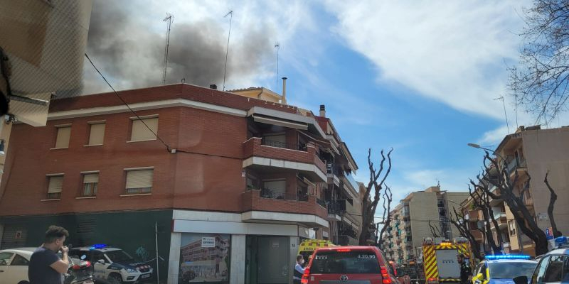 Incendi a la carretera de Terrassa 26. FOTO: Cedida