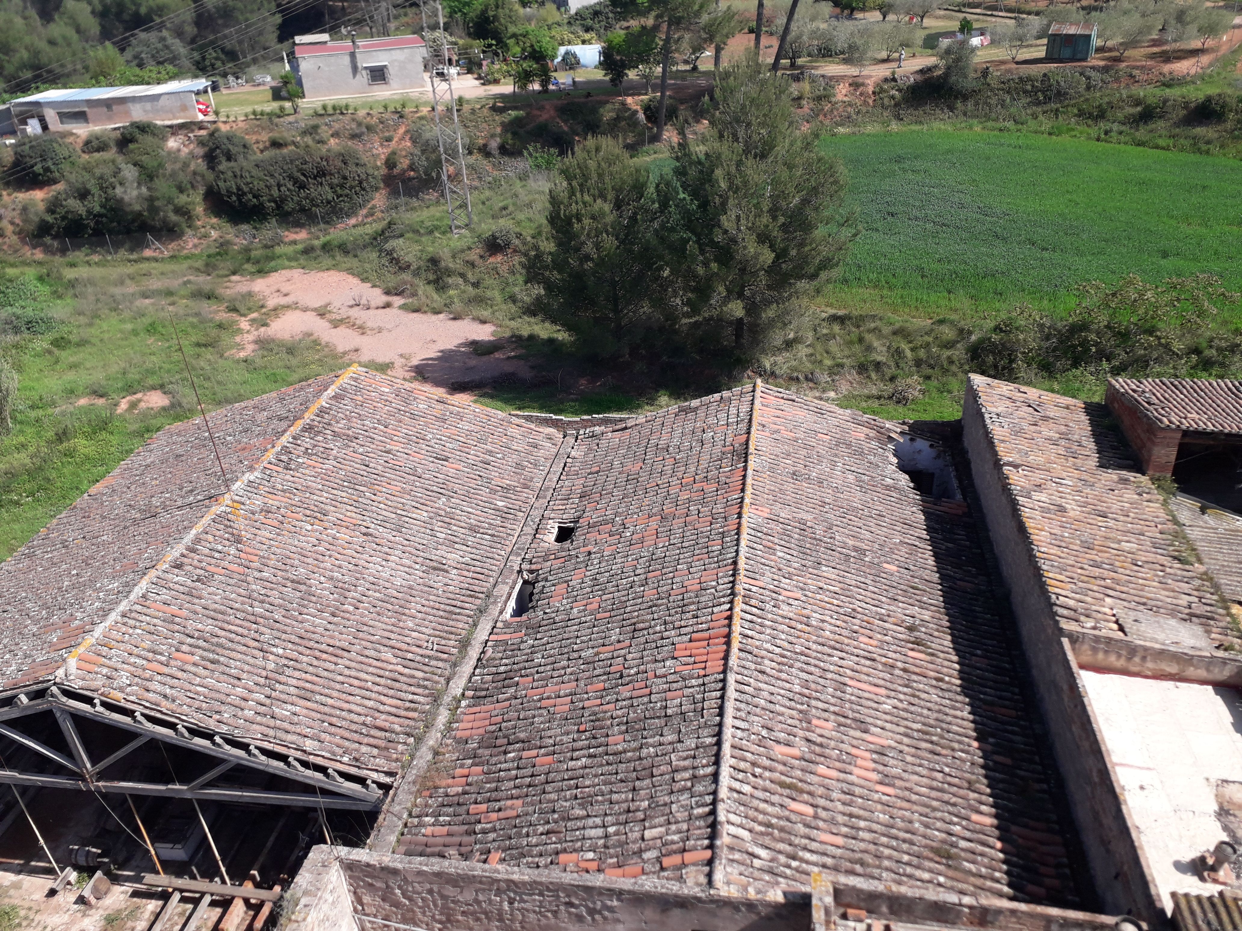 Vista del sostre del celler de la masia. FOTO: NHS 