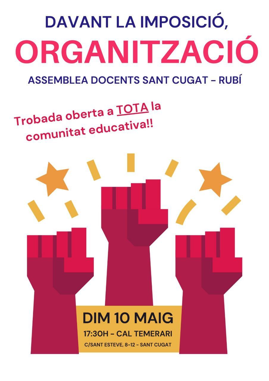 Cartell de la trobada de l'Assemblea de Docents Cartell de la trobada de l'Assemblea de Docents