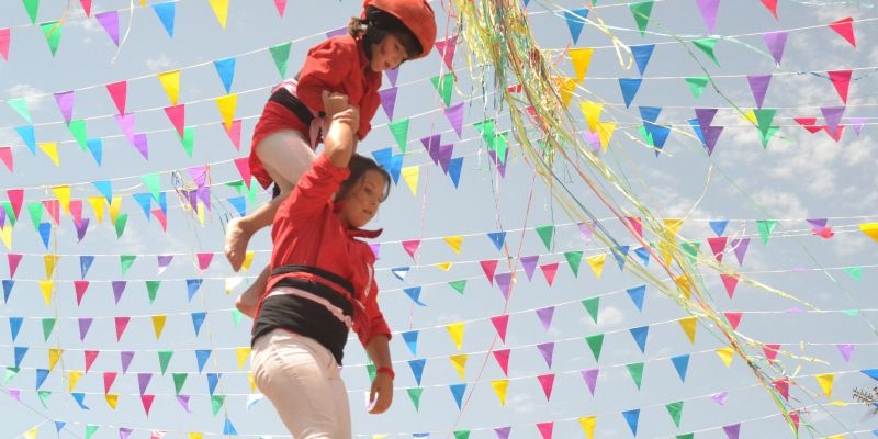 Després de dos anys aturats per la pandèmia, els Castellers de Rubí tornen amb més ganes que mai. FOTO: Cedida