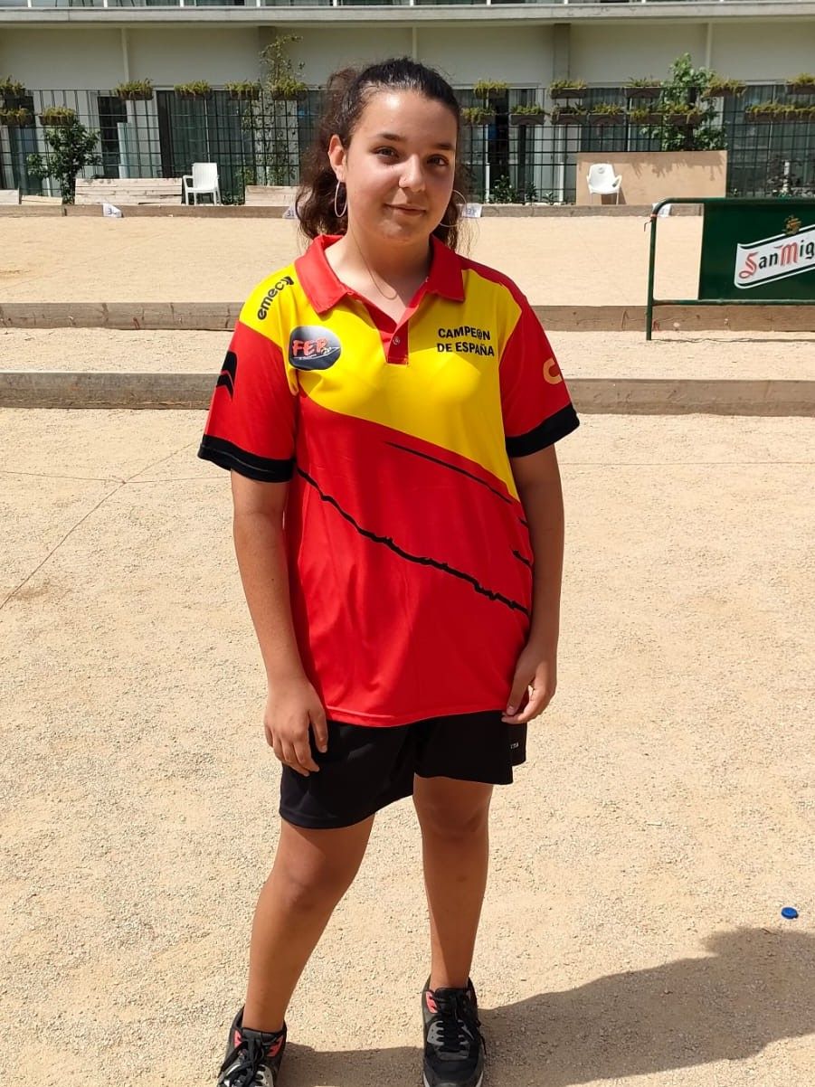 María Ruiz, campiona d'Espanya juvenil individual de petanca. FOTO: Cedida