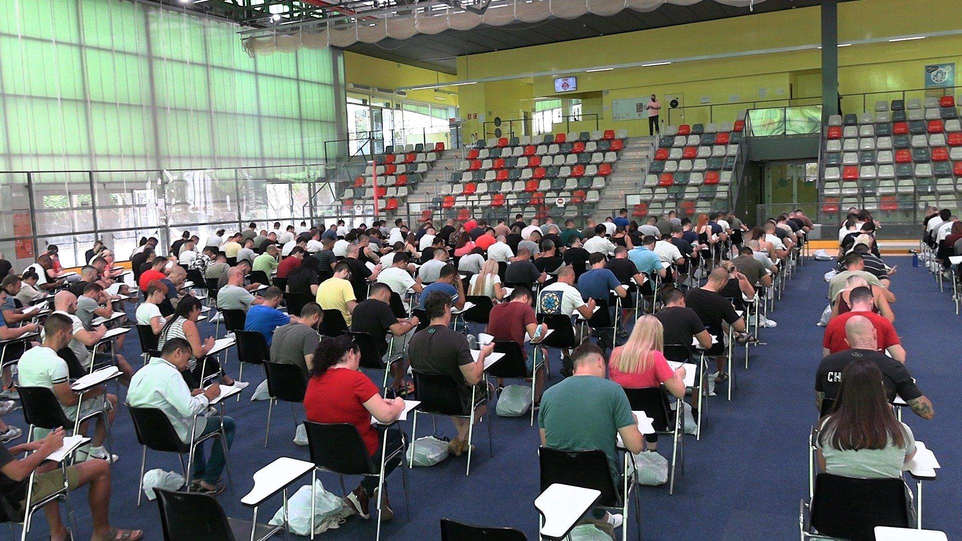 Moments de les proves d'accés a la Policia Local. FOTO: Ajuntament