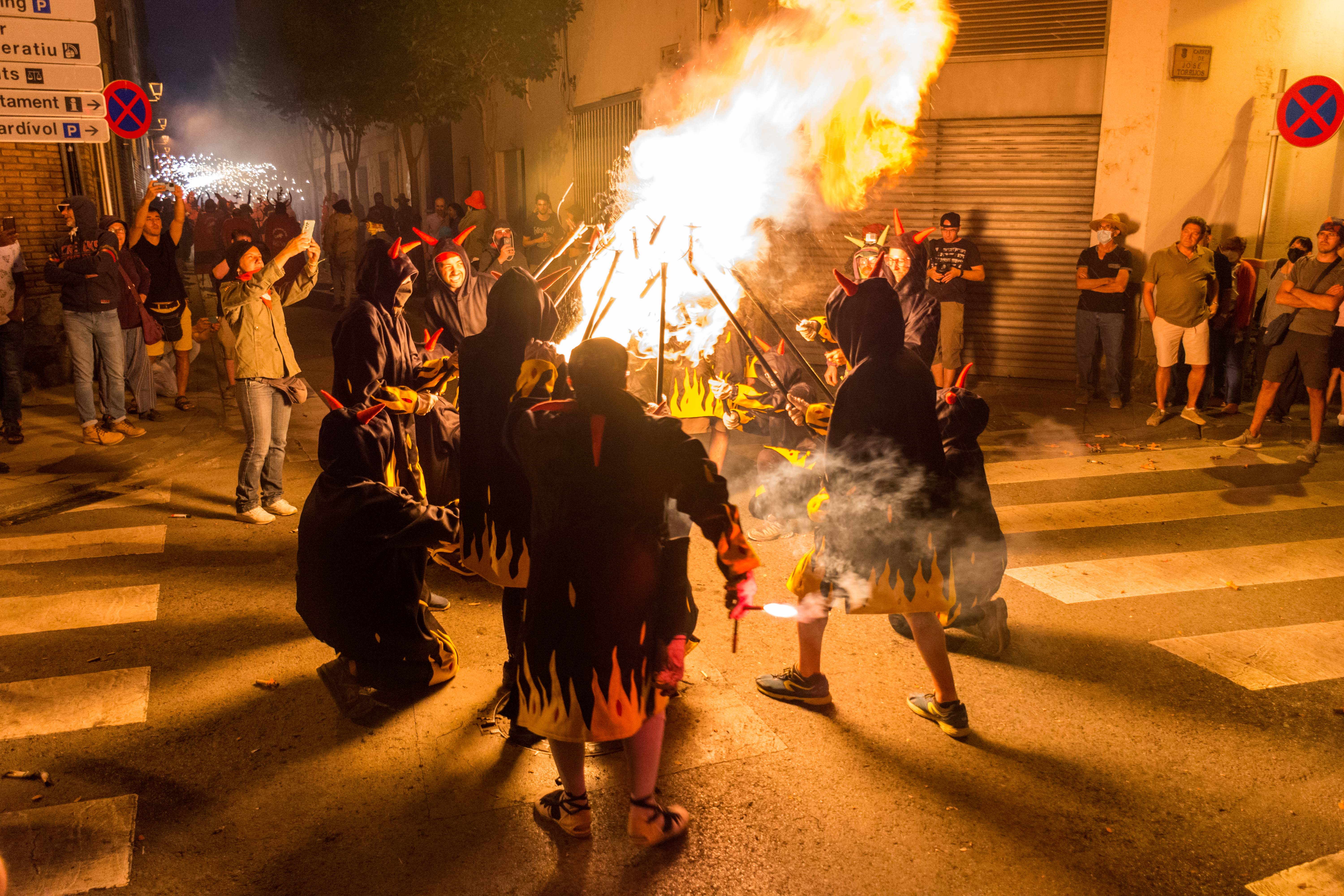 Correfoc de les colles de diables de Rubí per Festa Major 2022. FOTO: Carmelo Jiménez