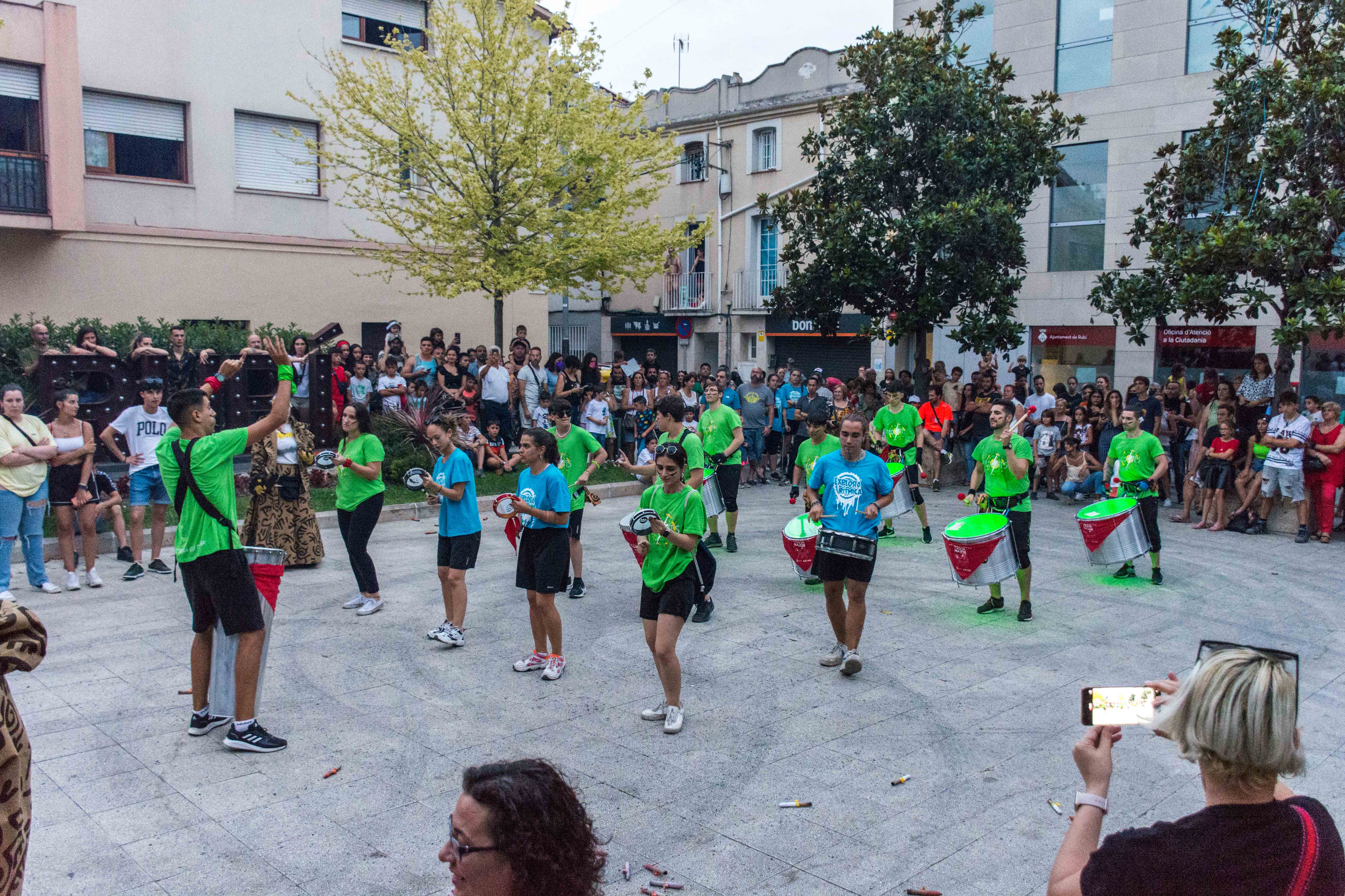 Tabalada i correfoc infantil a la Festa Major de Rubí 2022. FOTO: Carmelo Jiménez